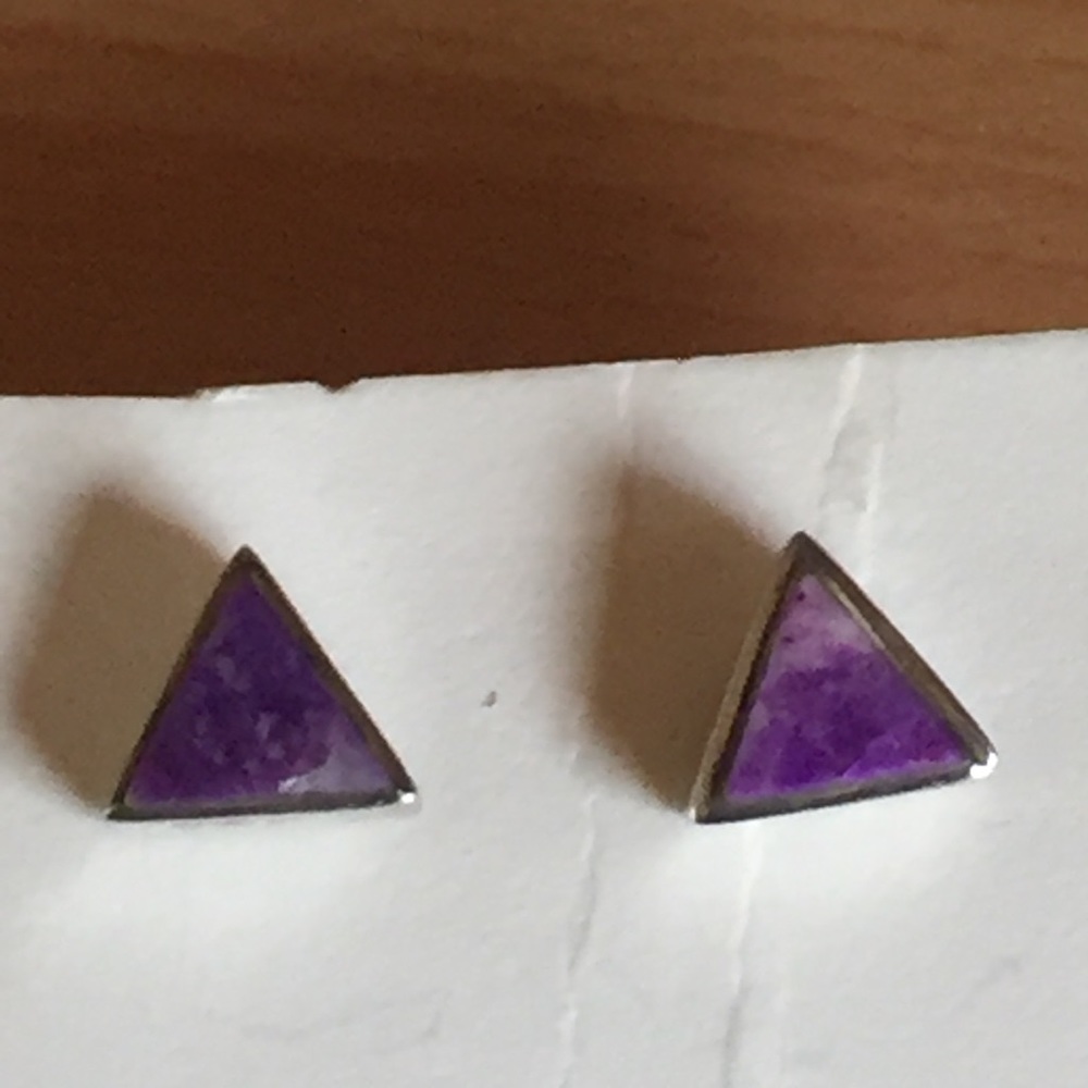 Sterling Silver Semi Precious stone earrin… - Picture 4 of 5
